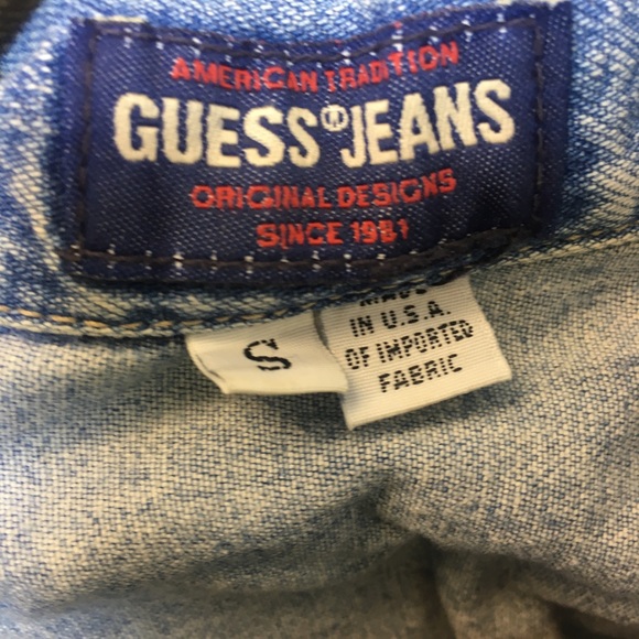 Vintage 80s Guess Jeans Womens Denim Vest - Picture 8 of 10